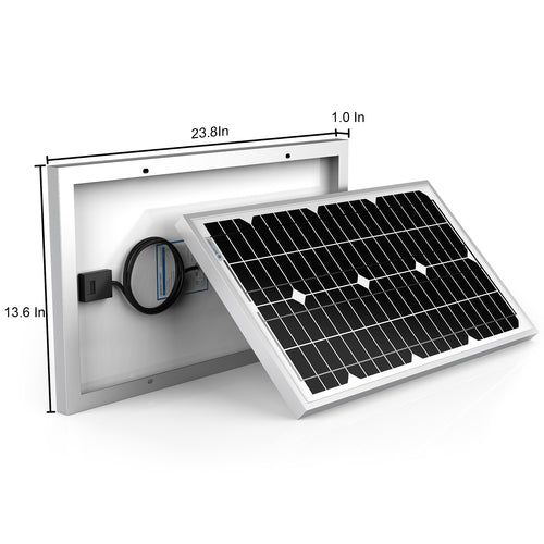 30 Watt 12 Volt Monocrystalline Solar Panel - Crafted Creator