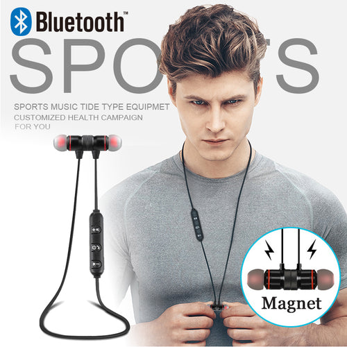 Wireless Bluetooth 4.0 Headphones Sports Black