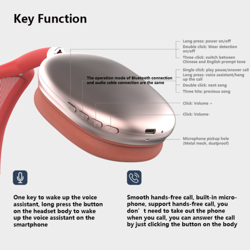 Wireless Sport Bluetooth Headphones With In-Ear Detection, V5.0, 12 Hour Battery Life, AUX Compatible