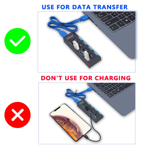 USB 3 0 Hub 4 Port Or 7 Port USB Splitter Multiport Expansion For Data Transfer Not Charging Optional Power Adapter