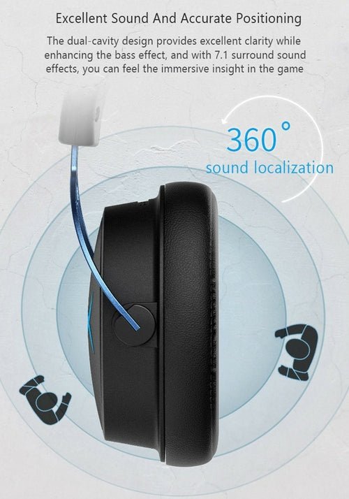 Auriculares para juegos con micrófono y sonido envolvente 7.1