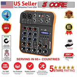 Audio Mixer 4 Channel DJ Equipment with Bluetooth USB Sound Board - Crafted Creator