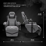900 Gaming Recliner Gray Fabric With Adjustable Leg Rest Cupholder And Footrest For Console Gamers
