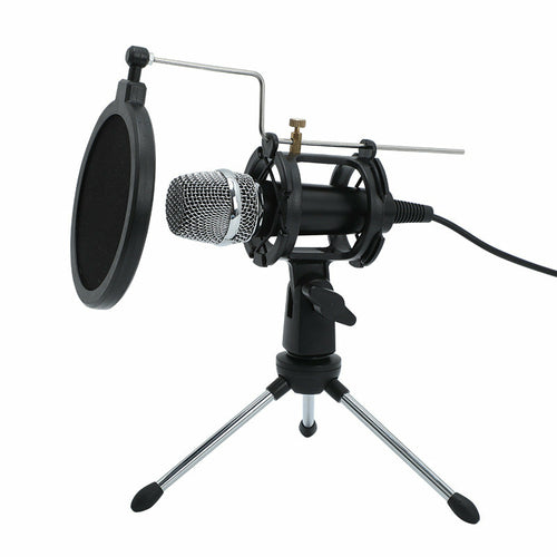 Condenser USB Microphone For Live Streaming With Stand For PC Laptop And Mobile Phones