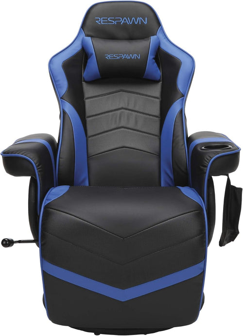 Blue 900 Gaming Recliner With Adjustable Leg Rest Cupholder