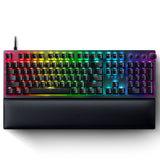 Huntsman V2 Optical Gaming Keyboard: Fastest Clicky Optical Switches w/Quick Keystrokes - Doubleshot PBT Keycaps - Dedicated Media Keys & Dial - Ergonomic (Renewed) Black