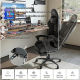 Pro Gamer Chair with Breathable Leather w/ Footrest - Crafted Creator