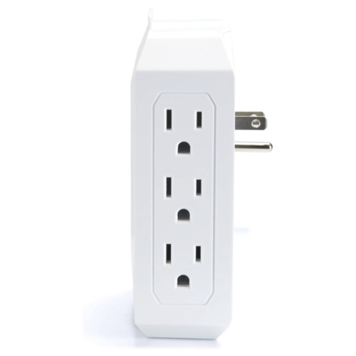 Cargador de pared Emerson con 6 tomacorrientes + USB, protección contra sobretensiones y LED