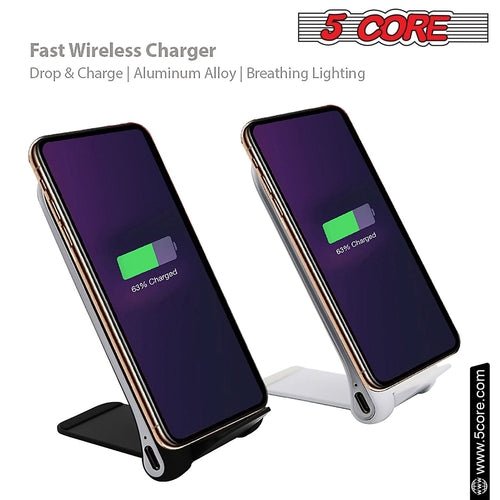 5 Core Wireless Charger 10W Max Fast Wireless Charging Pad Glass Top - Crafted Creator