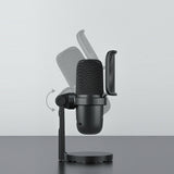 Micrófono USB para juegos y transmisiones en vivo en ordenador portátil, condensador cardioide, captación de voz