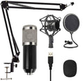 Capacitive Condenser Microphone Kit With Adjustable Arm USB Plug And Play For Studio Recording And Gaming