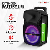 5Core 10 inch PA Portable Bluetooth Party Speaker Karaoke Boombox + 2 Mics - Crafted Creator