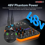 5 Core Audio Mixer 4 Channel DJ Equipment with Bluetooth USB Sound - Crafted Creator