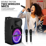 5Core 10 inch PA Portable Bluetooth Party Speaker Karaoke Boombox + 2 Mics - Crafted Creator